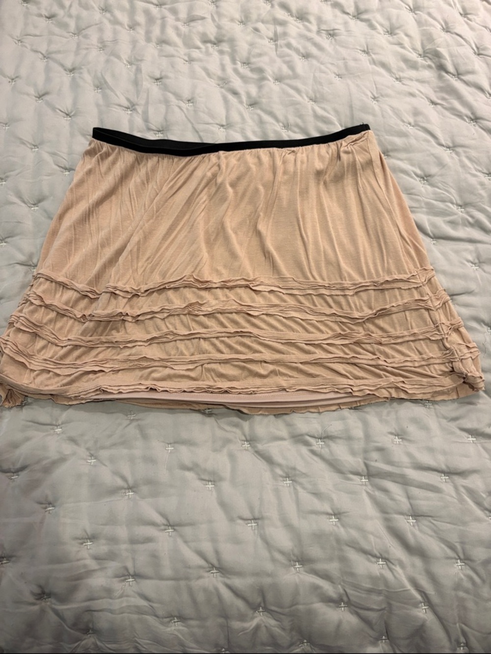 LC Lauren Conrad Blush Pink Layered Ruffle Mini Skirt